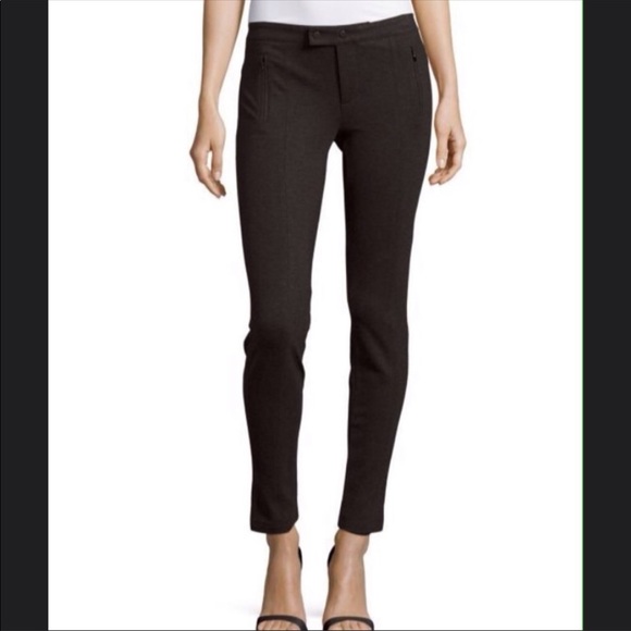 Vince Pants - VINCE size 2 Black Zip Front Skinny leg Ponte Pant